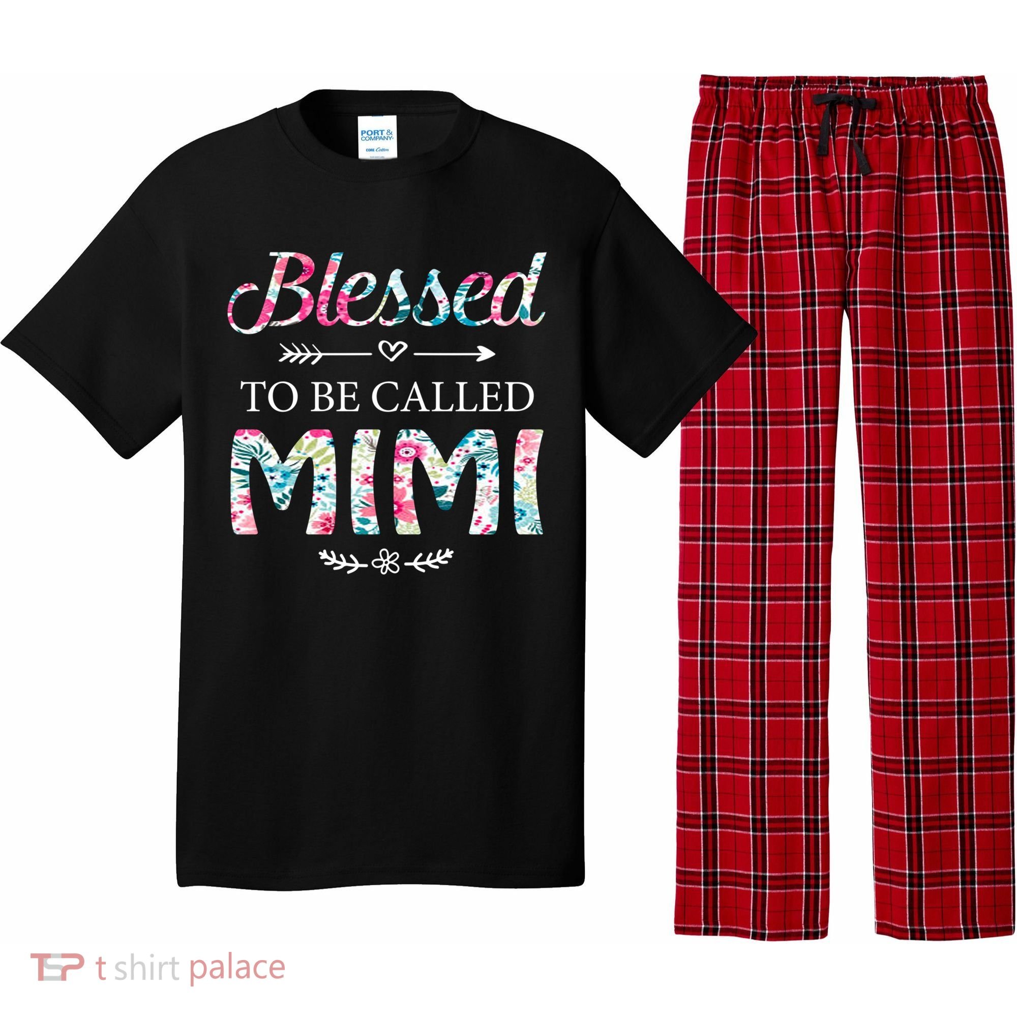 Wo Blessed To Be Called Mimi Gift For Mimi Meaningful Gift Pajama Set