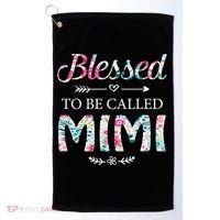 Wo Blessed To Be Called Mimi Gift For Mimi Meaningful Gift Golf Towel thumb 0