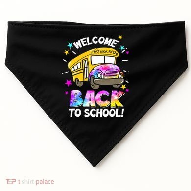 Welcome Back To School Funny School Bus Driver USA-Made Doggie Bandana