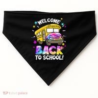 Welcome Back To School Funny School Bus Driver USA-Made Doggie Bandana thumb 0