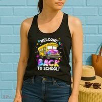 Welcome Back To School Funny School Bus Driver Women's Tank Top thumb 2