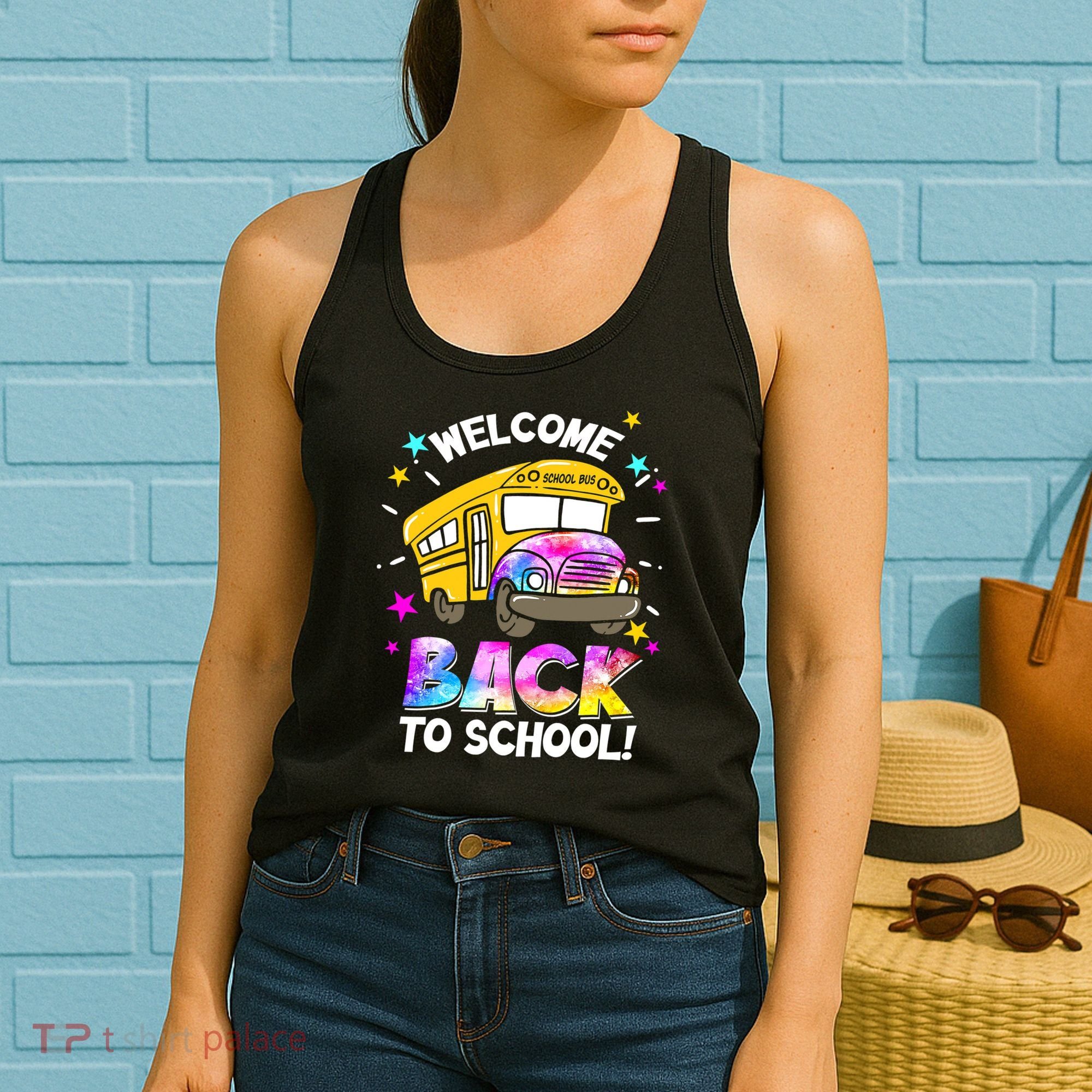 Welcome Back To School Funny School Bus Driver Women's Tank Top