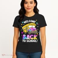 Welcome Back To School Funny School Bus Driver Women's T-Shirt thumb 4