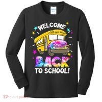 Welcome Back To School Funny School Bus Driver Kids Long Sleeve Shirt thumb 0