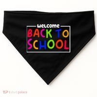 Welcome Back To School USA-Made Doggie Bandana thumb 0