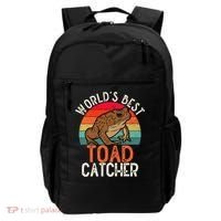 Worlds Best Toad Catcher Funny Amphibian Toad Backpack thumb 0