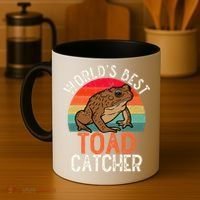 Worlds Best Toad Catcher Funny Amphibian Toad Coffee Mug thumb 4