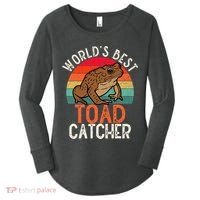 Worlds Best Toad Catcher Funny Amphibian Toad Women's Perfect Tri Tunic Long Sleeve Shirt thumb 0