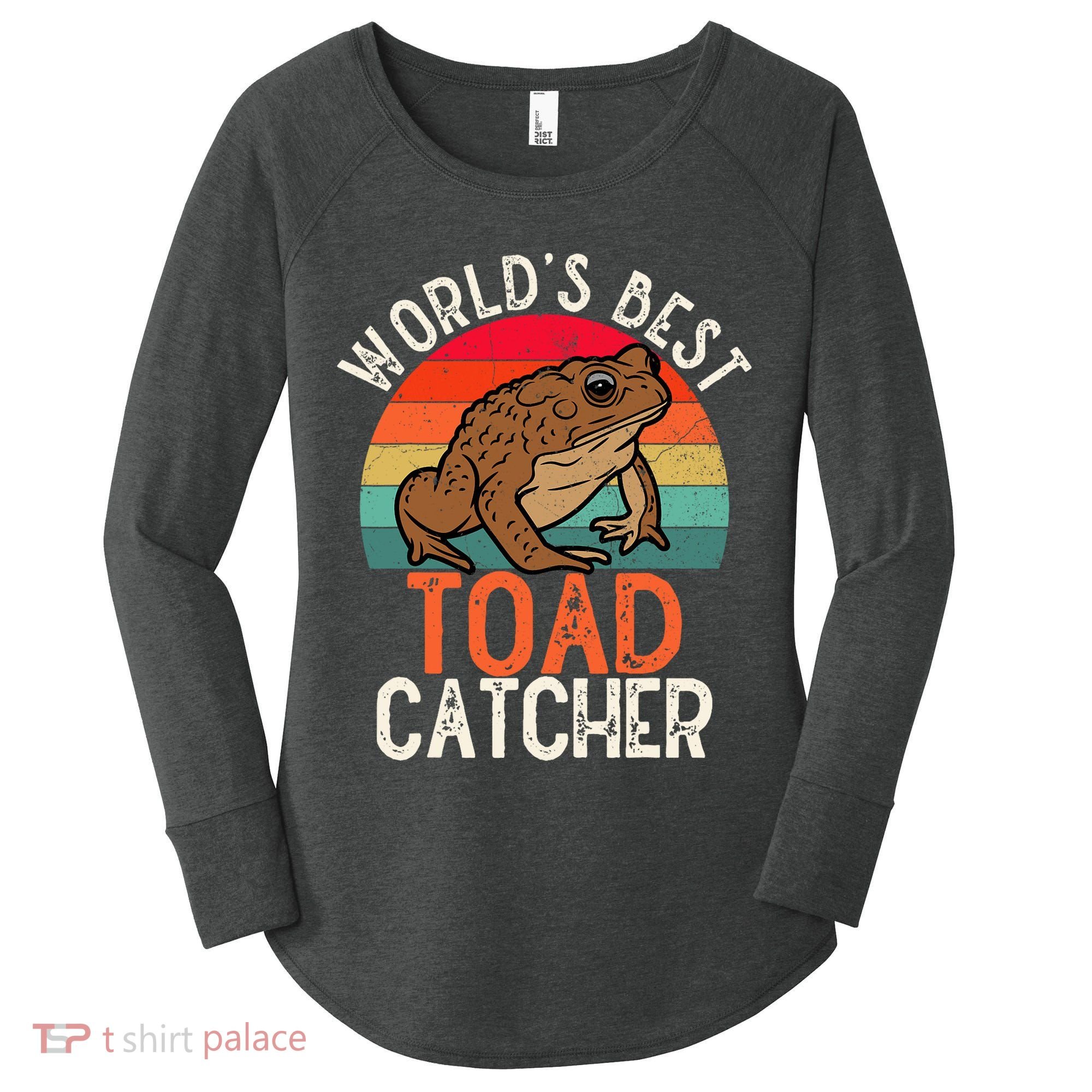 Worlds Best Toad Catcher Funny Amphibian Toad Women's Perfect Tri Tunic Long Sleeve Shirt