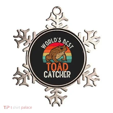 Worlds Best Toad Catcher Funny Amphibian Toad Ornament