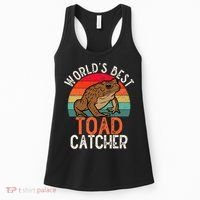 Worlds Best Toad Catcher Funny Amphibian Toad Women's Tank Top thumb 0