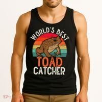 Worlds Best Toad Catcher Funny Amphibian Toad Tank Top thumb 3