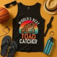 Worlds Best Toad Catcher Funny Amphibian Toad Tank Top thumb 4