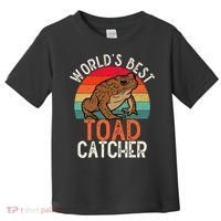 Worlds Best Toad Catcher Funny Amphibian Toad Toddler T-Shirt thumb 0