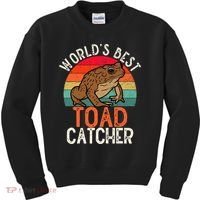 Worlds Best Toad Catcher Funny Amphibian Toad Kids Sweatshirt thumb 0