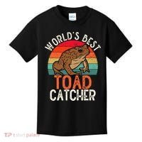 Worlds Best Toad Catcher Funny Amphibian Toad Kids T-Shirt thumb 0