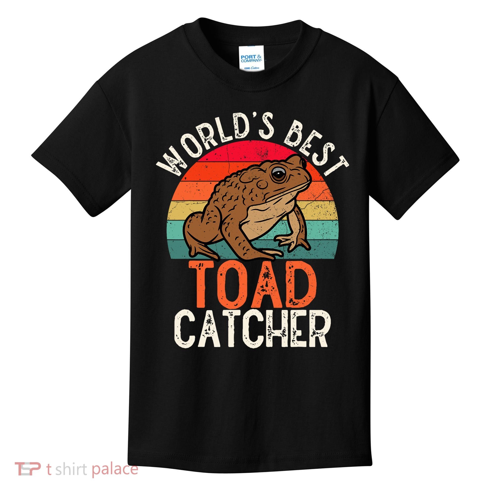 Worlds Best Toad Catcher Funny Amphibian Toad Kids T-Shirt