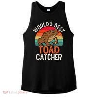 Worlds Best Toad Catcher Funny Amphibian Toad Ladies PosiCharge Tri-Blend Wicking Tank thumb 0