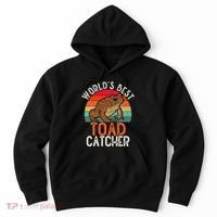 Worlds Best Toad Catcher Funny Amphibian Toad Hoodie thumb 0