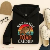 Worlds Best Toad Catcher Funny Amphibian Toad Hoodie thumb 4