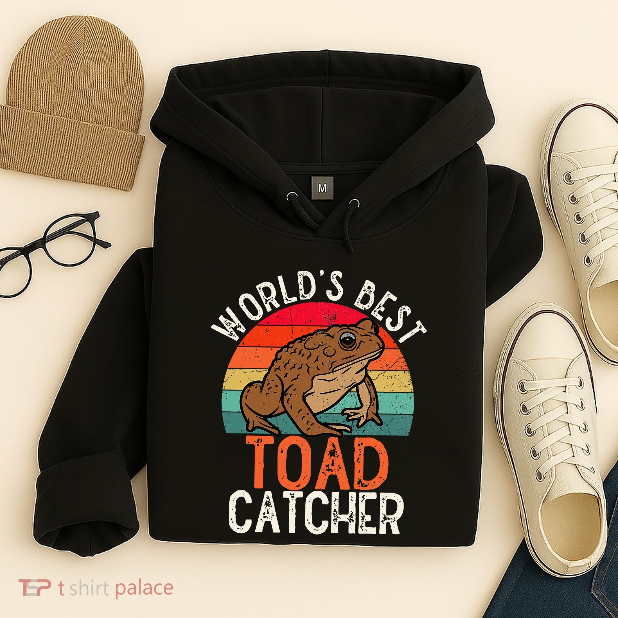 Worlds Best Toad Catcher Funny Amphibian Toad Hoodie