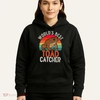 Worlds Best Toad Catcher Funny Amphibian Toad Hoodie thumb 5