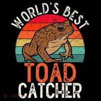 Worlds Best Toad Catcher Funny Amphibian Toad Coaster thumb 2