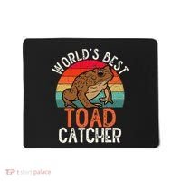 Worlds Best Toad Catcher Funny Amphibian Toad Mousepad thumb 0