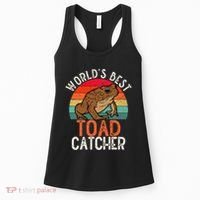 Worlds Best Toad Catcher Funny Amphibian Toad Women's Tank Top thumb 0