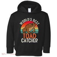 Worlds Best Toad Catcher Funny Amphibian Toad Toddler Hoodie thumb 0
