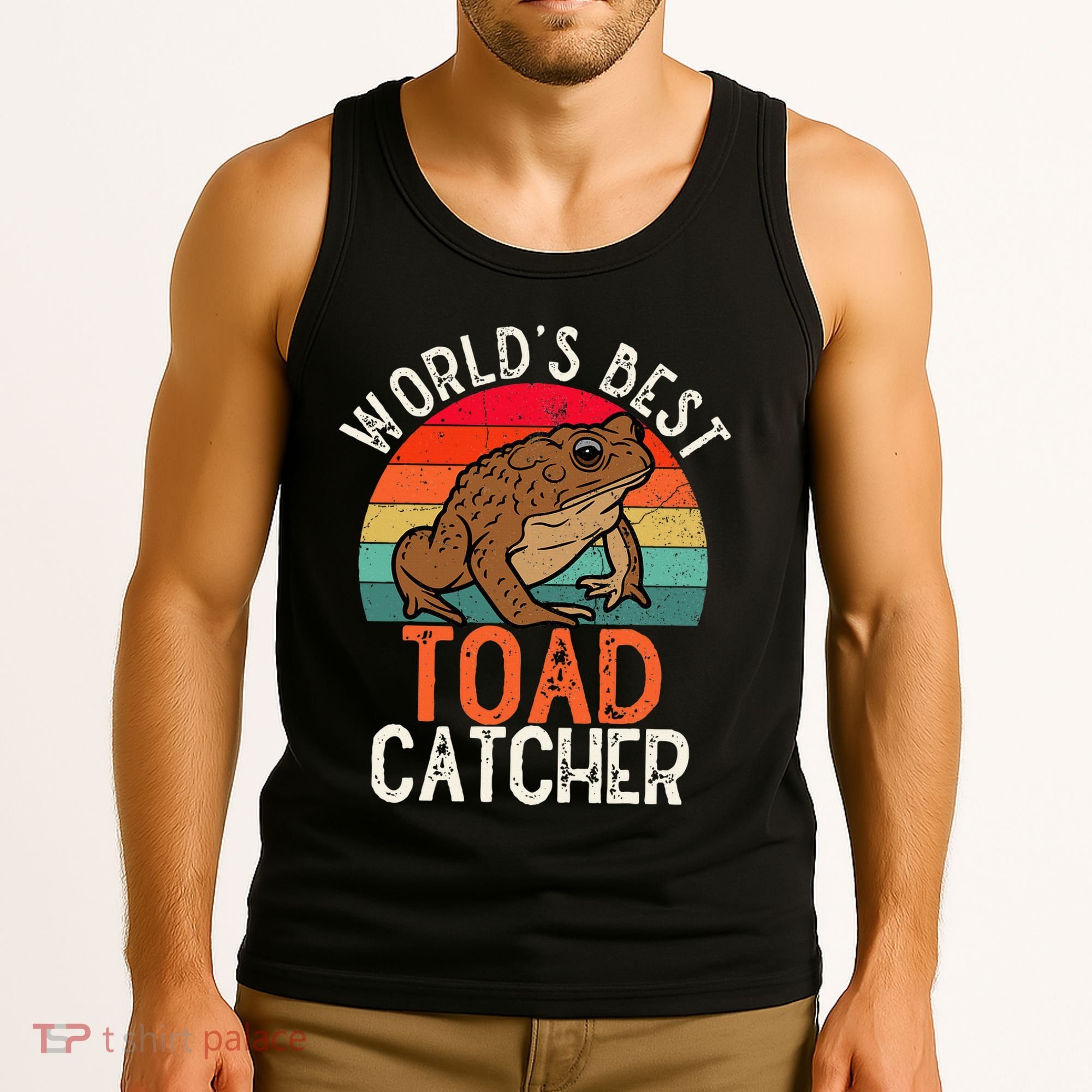 Worlds Best Toad Catcher Funny Amphibian Toad Tank Top