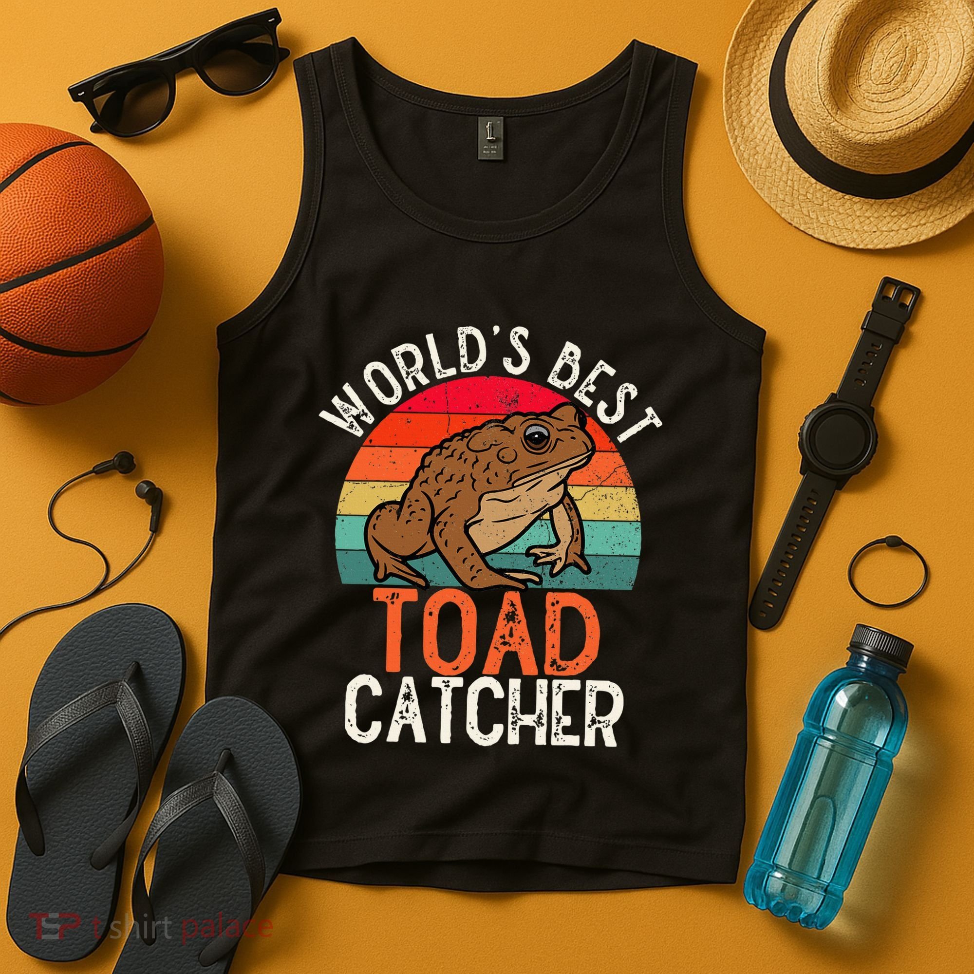Worlds Best Toad Catcher Funny Amphibian Toad Tank Top