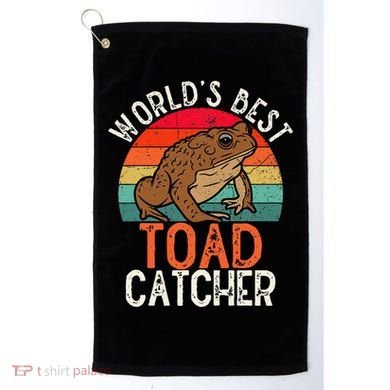 Worlds Best Toad Catcher Funny Amphibian Toad Golf Towel