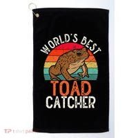 Worlds Best Toad Catcher Funny Amphibian Toad Golf Towel thumb 0