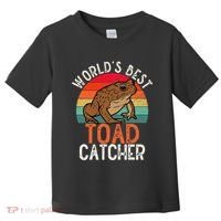 Worlds Best Toad Catcher Funny Amphibian Toad Toddler T-Shirt thumb 0