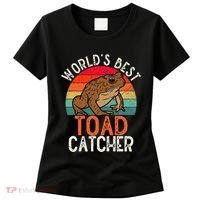 Worlds Best Toad Catcher Funny Amphibian Toad Women's T-Shirt thumb 0