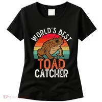 Worlds Best Toad Catcher Funny Amphibian Toad Women's T-Shirt thumb 0