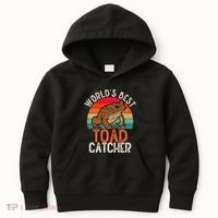 Worlds Best Toad Catcher Funny Amphibian Toad Kids Hoodie thumb 0