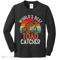 Worlds Best Toad Catcher Funny Amphibian Toad Kids Long Sleeve Shirt thumb 0