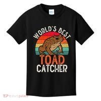 Worlds Best Toad Catcher Funny Amphibian Toad Kids T-Shirt thumb 0