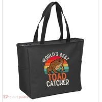 Worlds Best Toad Catcher Funny Amphibian Toad Tote Bag thumb 2