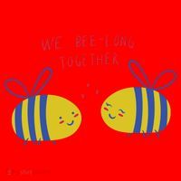 We Belong Together Cute Bee Santa Hat thumb 1