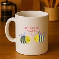 We Belong Together Cute Bee Coffee Mug thumb 4