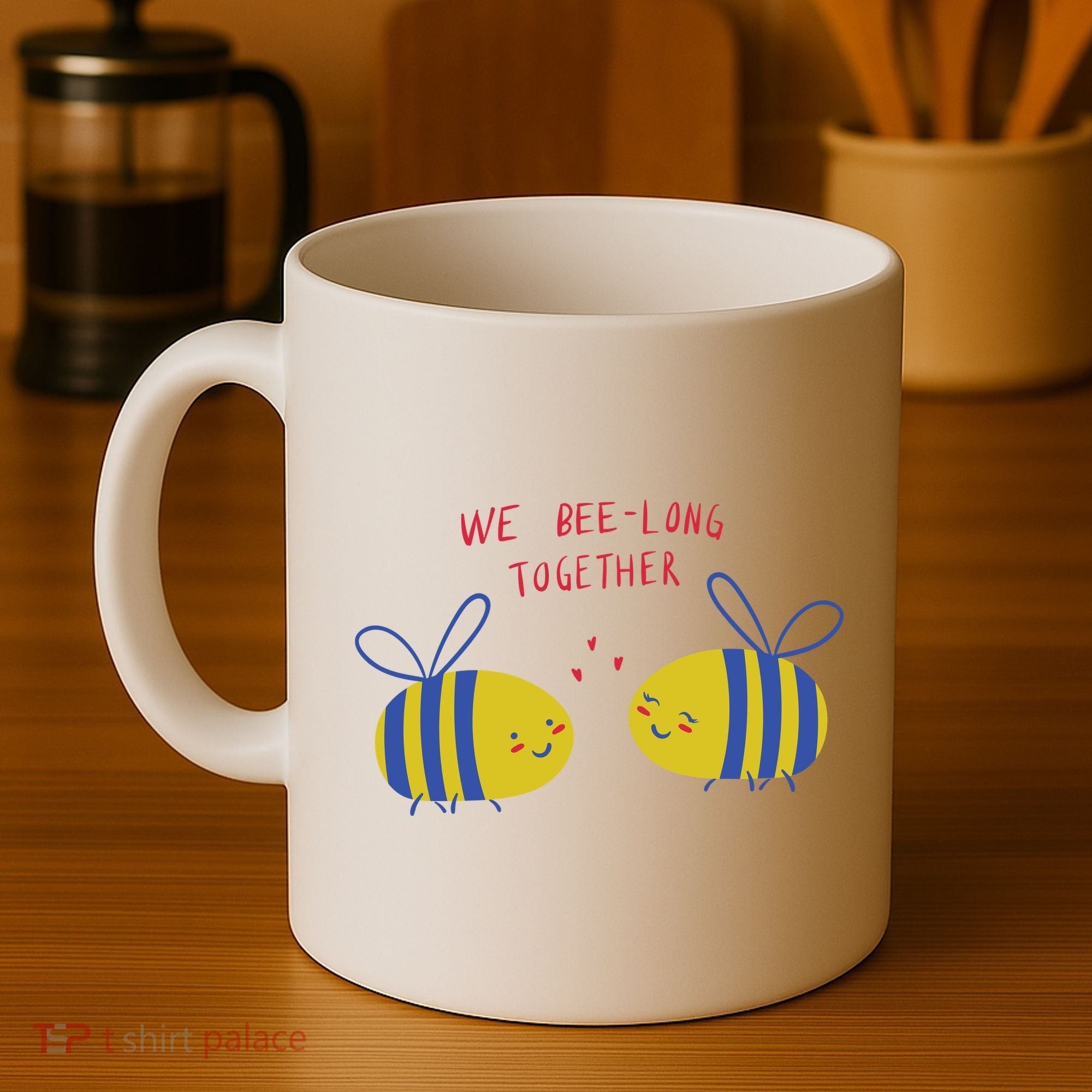 We Belong Together Cute Bee Coffee Mug