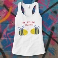 We Belong Together Cute Bee Women's Tank Top thumb 3