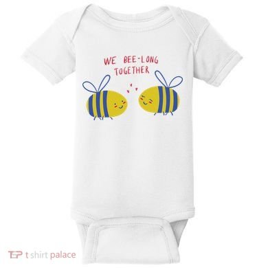 We Belong Together Cute Bee Baby Bodysuit