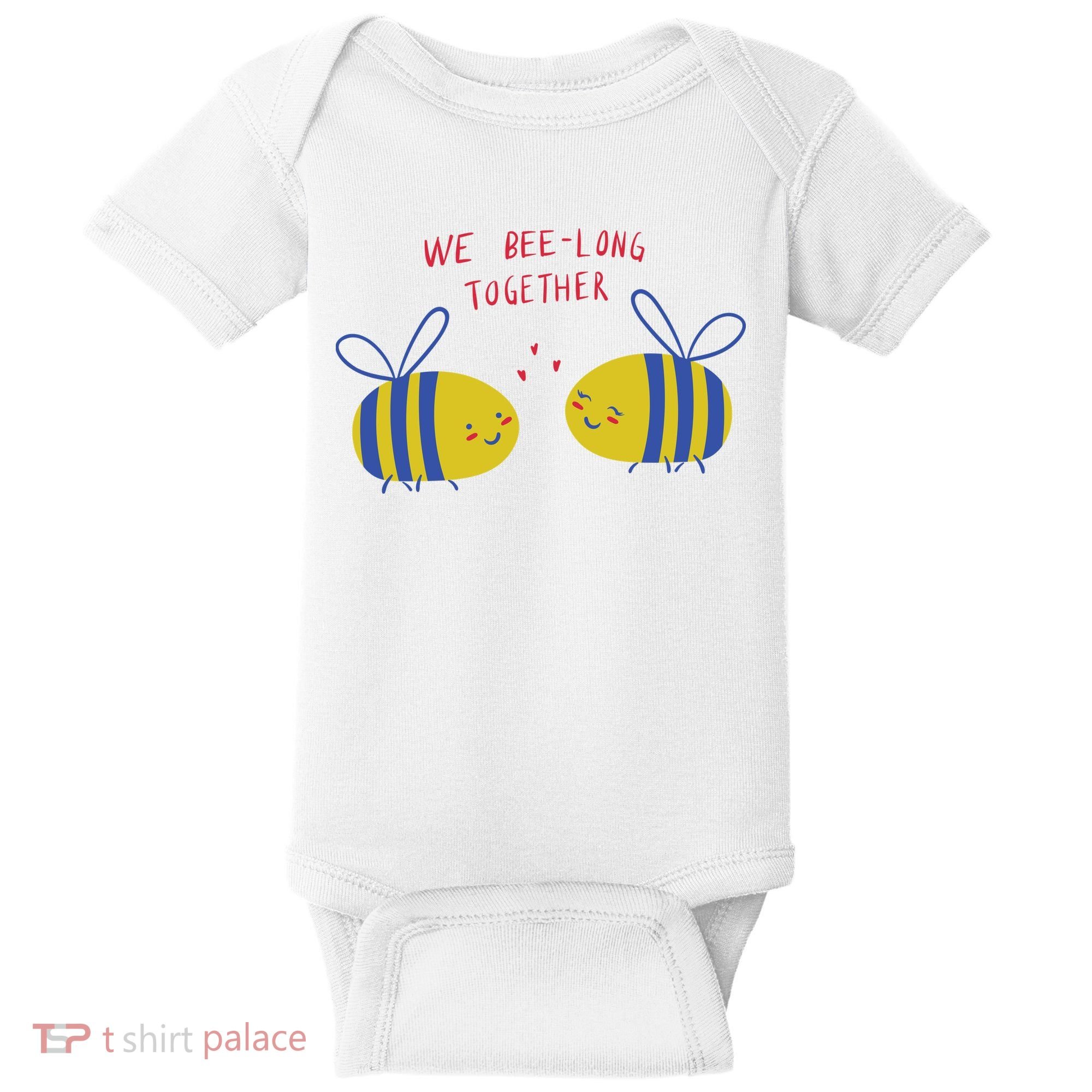 We Belong Together Cute Bee Baby Bodysuit