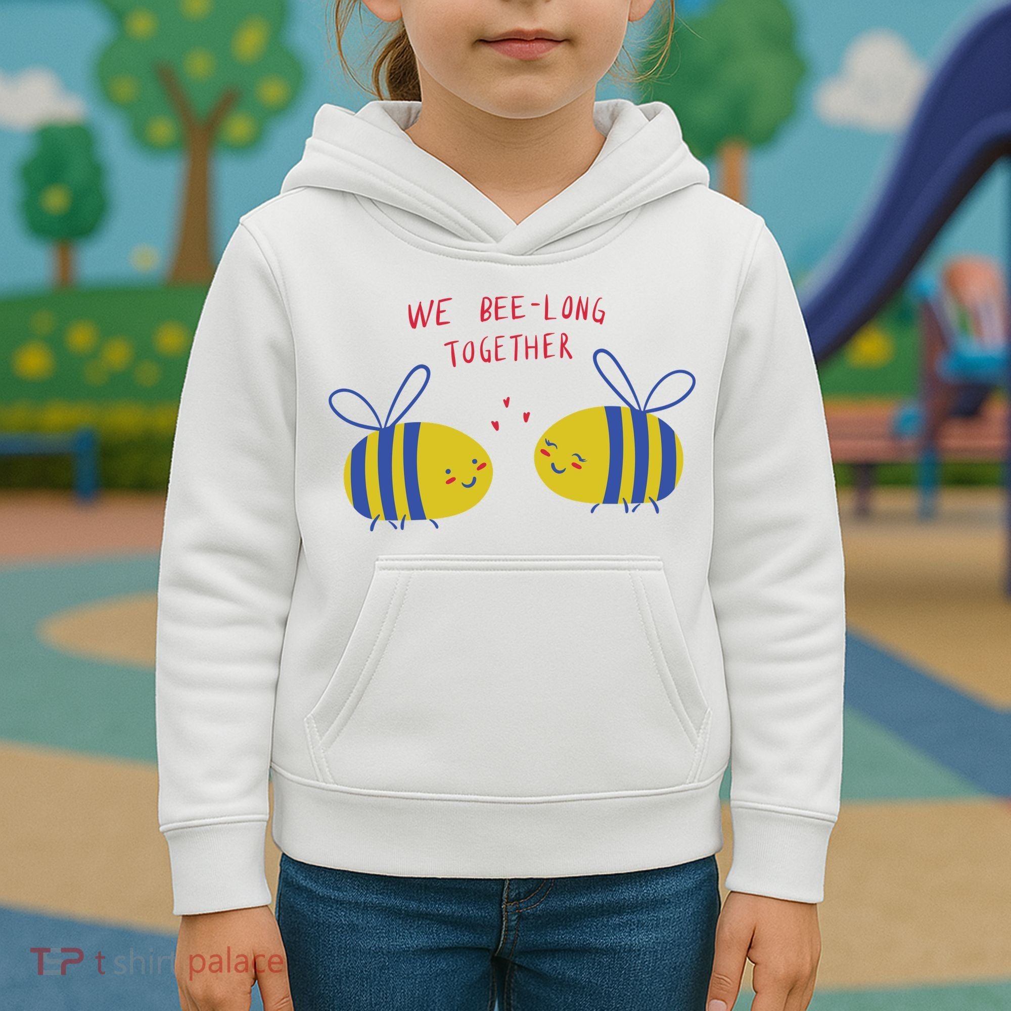 We Belong Together Cute Bee Kids Hoodie