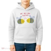 We Belong Together Cute Bee Kids Hoodie thumb 4