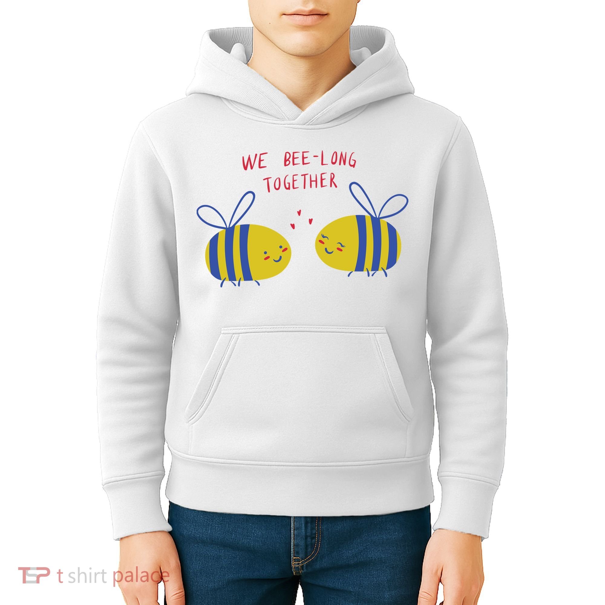 We Belong Together Cute Bee Kids Hoodie